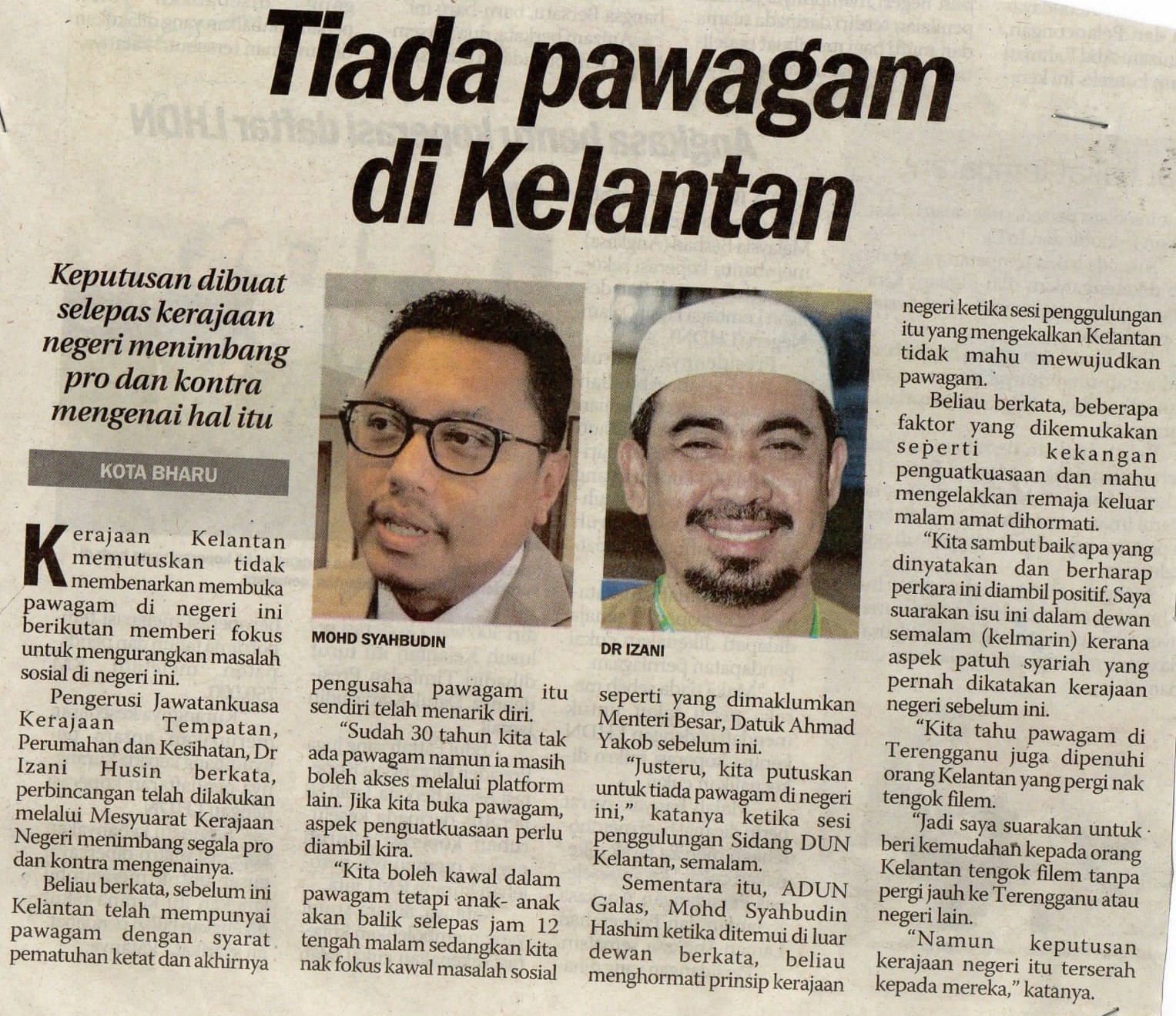 Tiada Pwagam Di Klntn Up