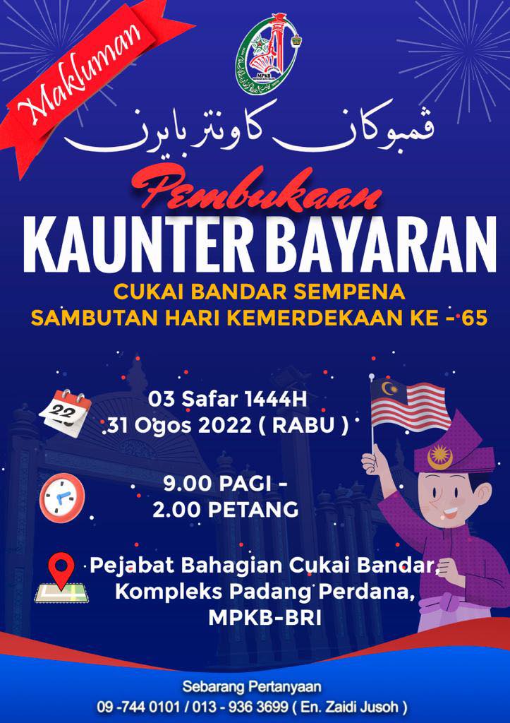 Pembukaan Kaunter Bayaran Cukai Bandar Sempena Kemerdekaan